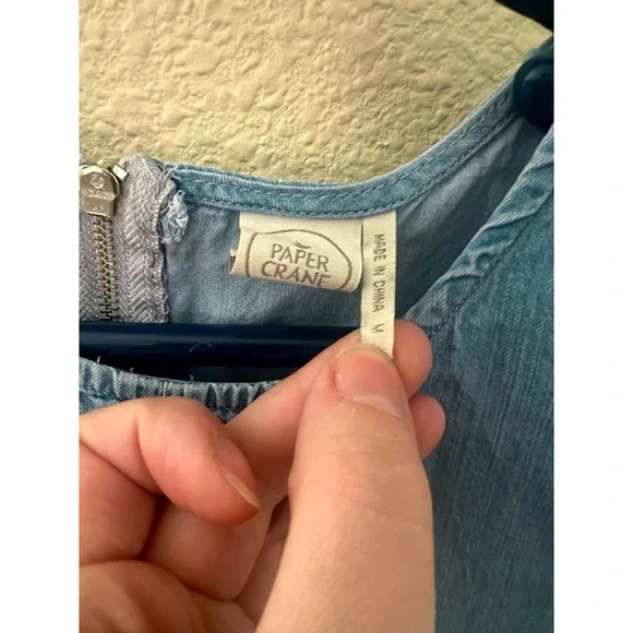 Paper Crane Denim Tank - Picture 3 of 3